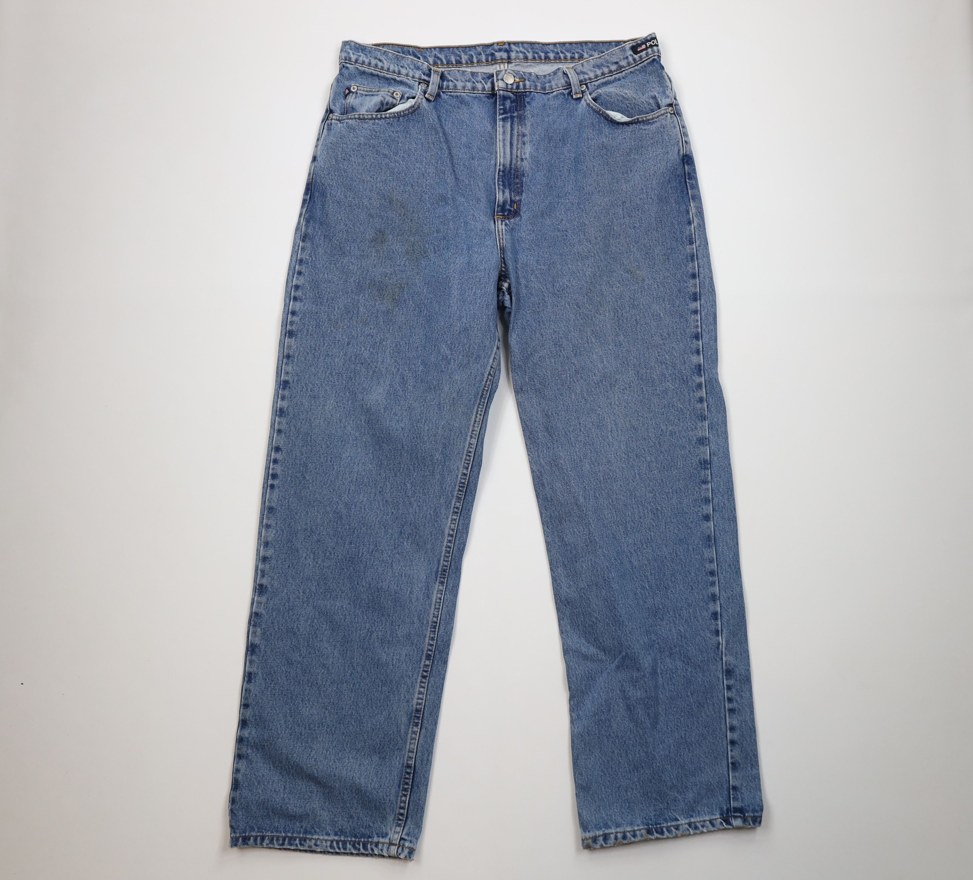 Ralph Lauren Vintage 90s Ralph Lauren Spell Baggy Wide Leg Denim Jeans Size US 38 / EU 54 - 1 Thumbnail