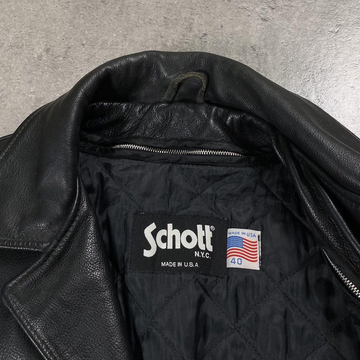 Schott Schott NYC Leather Coat USA Vintage Jacket Size US M / EU 48-50 / 2 - 4 Thumbnail