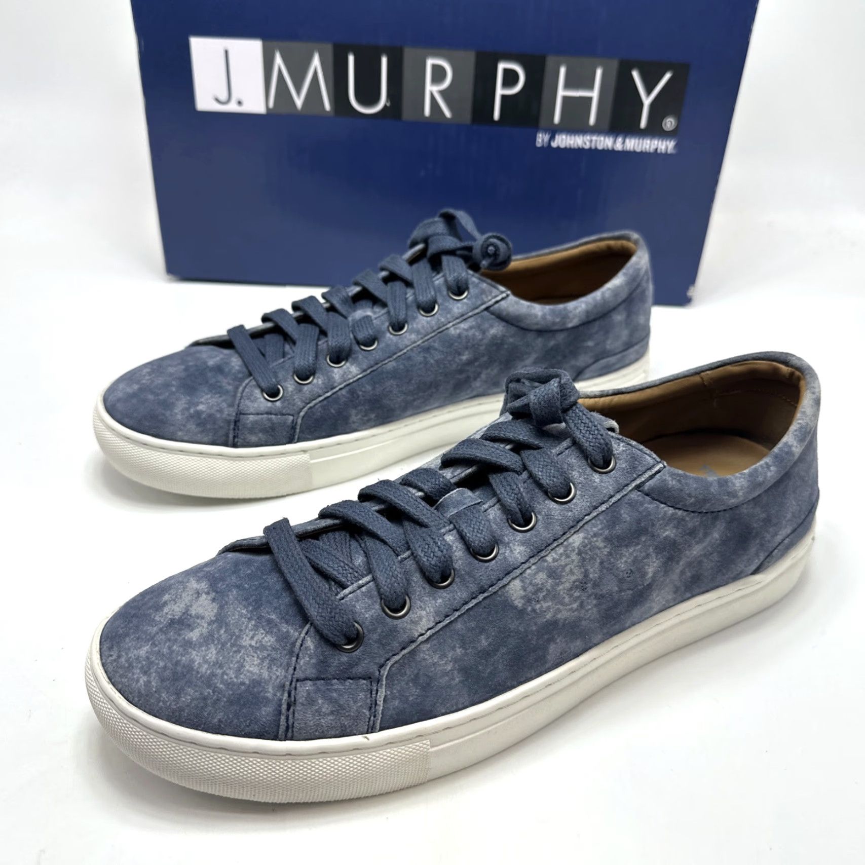 Johnston & Murphy Johnston & Murphy Banks Lace To Toe Mens 9 M Sneaker Tru Foam Blue Leather Upper Athletic Shoe Boots? Size US 9 / EU 42 - 2 Thumbnail