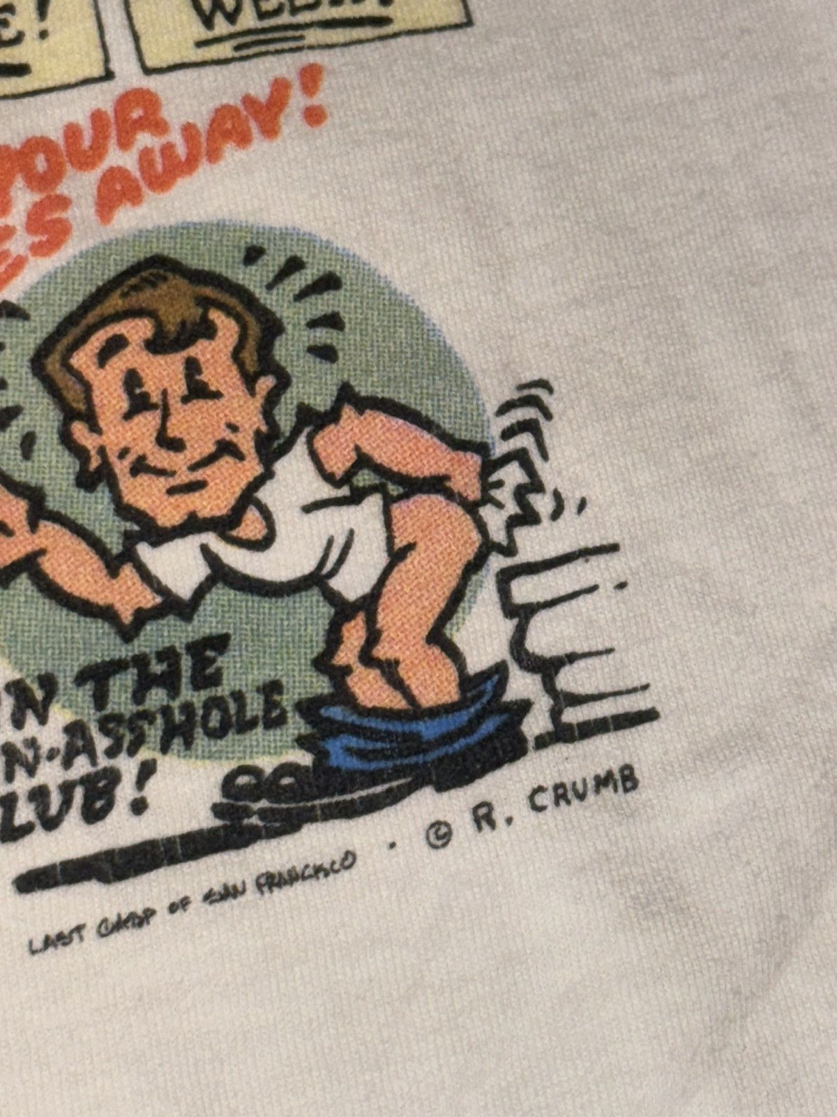 Vintage ultra rare robert r crumb grail tommy toilet last gasp xl us Size US XL / EU 56 / 4 - 5 Thumbnail