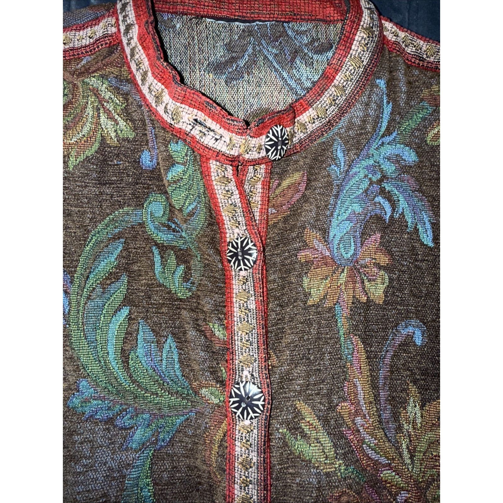 Other Women's Jacket Sz 10? Tapestry Multi Boho Hippie Festival Size XL / US 12-14 / IT 48-50 - 9 Thumbnail