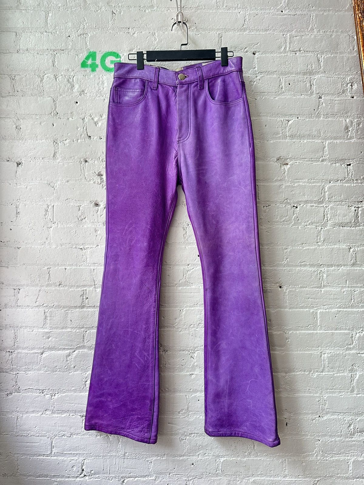 Pre-owned Gallery Dept. Leather  Purple Flares