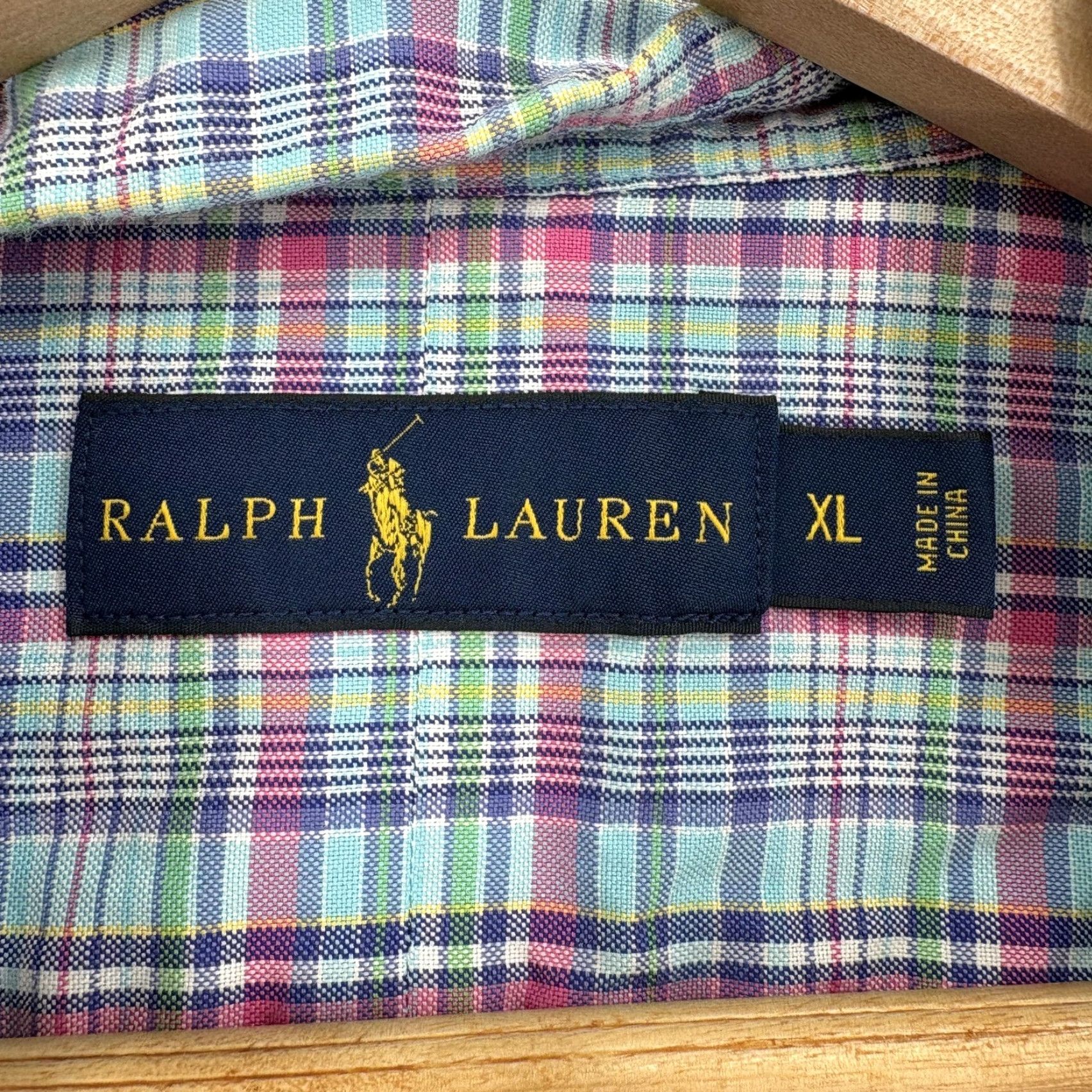 Ralph Lauren Ralph Lauren Shirt Mens XL Blue Madras Plaid Long Sleeve Button Up Classic Pony Size US XL / EU 56 / 4 - 4 Thumbnail
