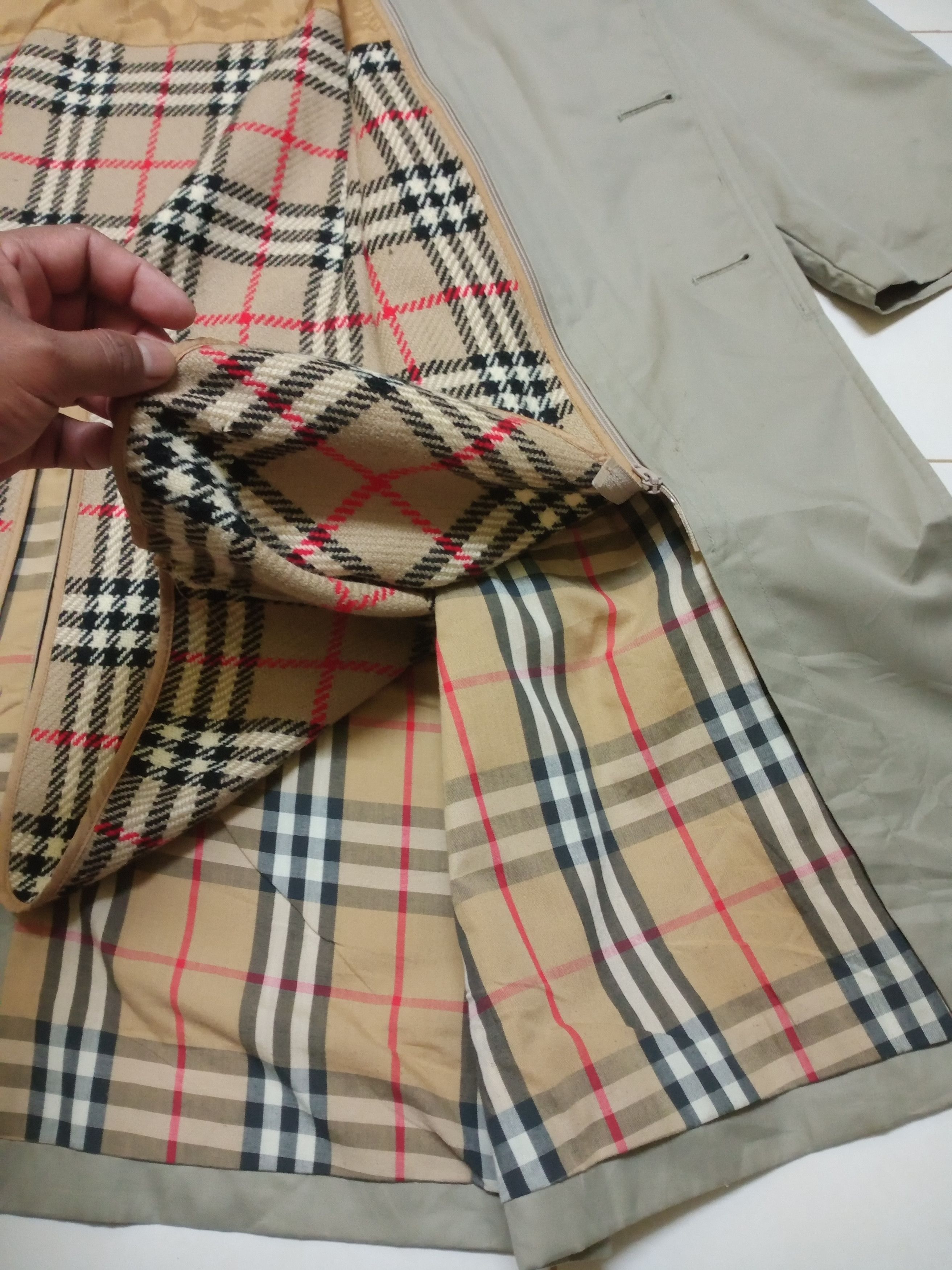 Burberry Rare Vintage 90s Burberrys Nova Check Trench Coat Jacket Size US M / EU 48-50 / 2 - 8 Thumbnail
