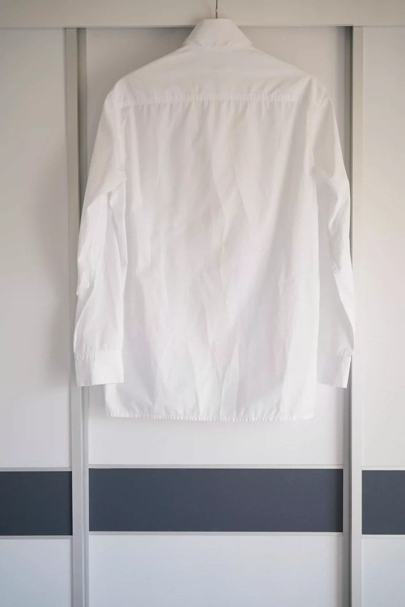 Yohji Yamamoto Yohji Yamamoto Yohji Yamamoto White Ruffled Dress Shirt Size US S / EU 44-46 / 1 - 2 Thumbnail