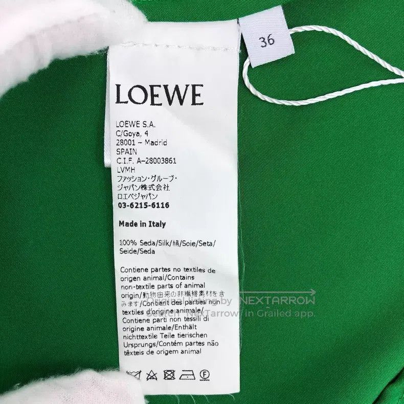 Loewe Loewe Green pocket logo embroidery mulberry silk collar lo Size XS / US 0-2 / IT 36-38 - 7 Thumbnail