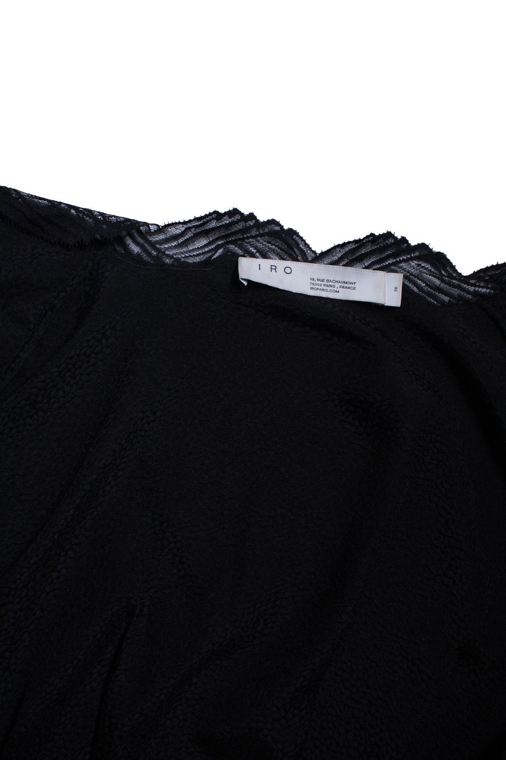 Iro IRO, black jarl wrap top with lace Size XS / US 0-2 / IT 36-38 - 5 Thumbnail