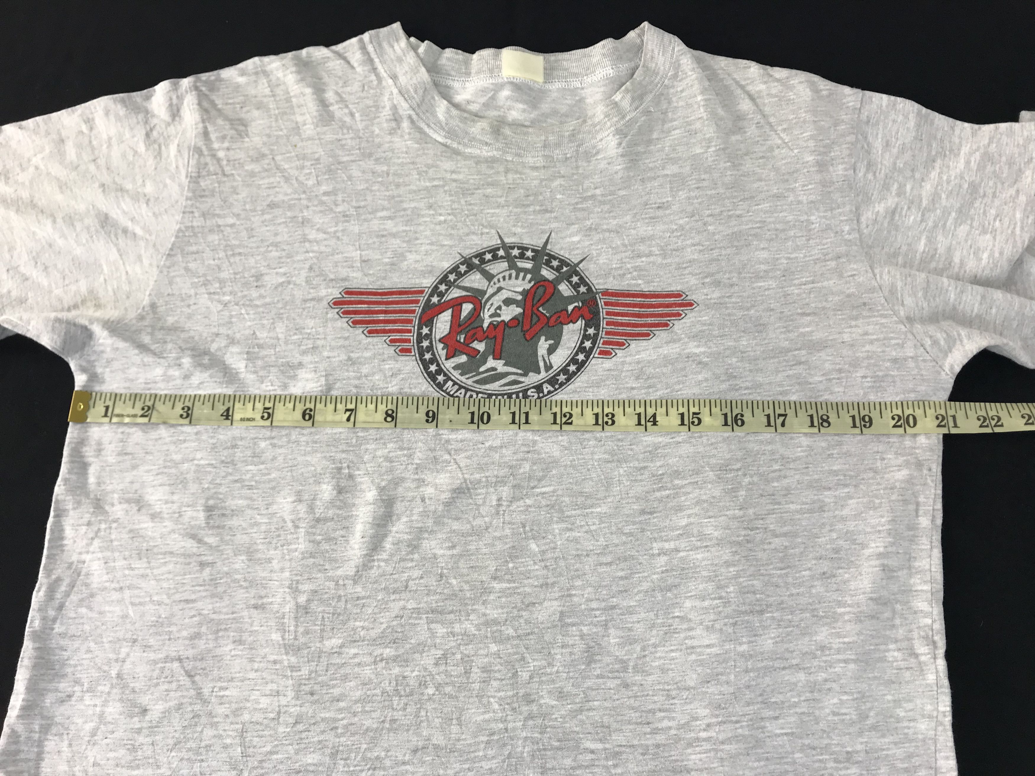 RayBan Rayban Wing Statue Liberty Design Logo Tee Made In Usa Size US L / EU 52-54 / 3 - 6 Thumbnail