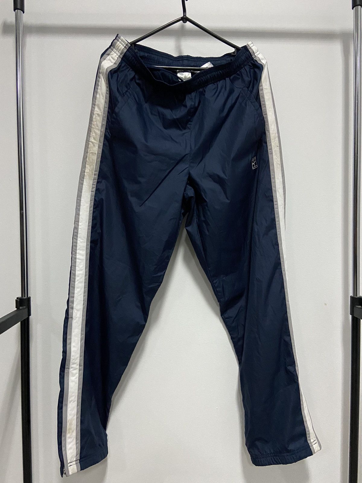 Nike × Vintage Nike Court Vintage Nylon Pants Small Logo stripe Size US 32 / EU 48 - 1 Thumbnail