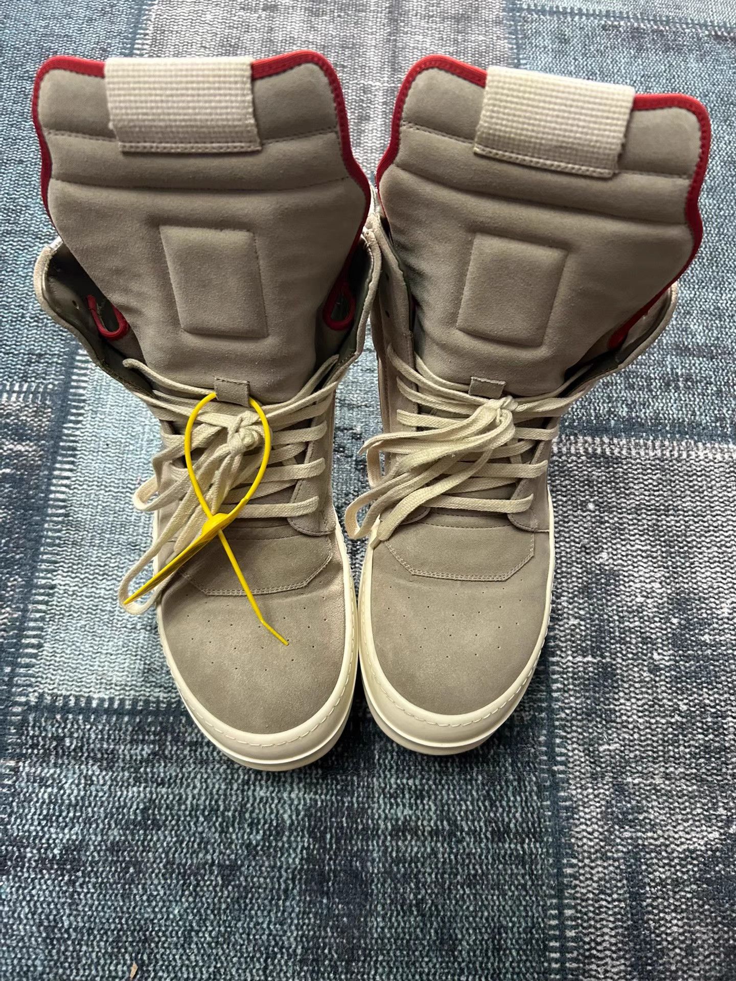 Rick Owens Rick Owens Mainline Grey Suede Reverse Triangle Sneakers Size US 10 / EU 43 - 2 Thumbnail