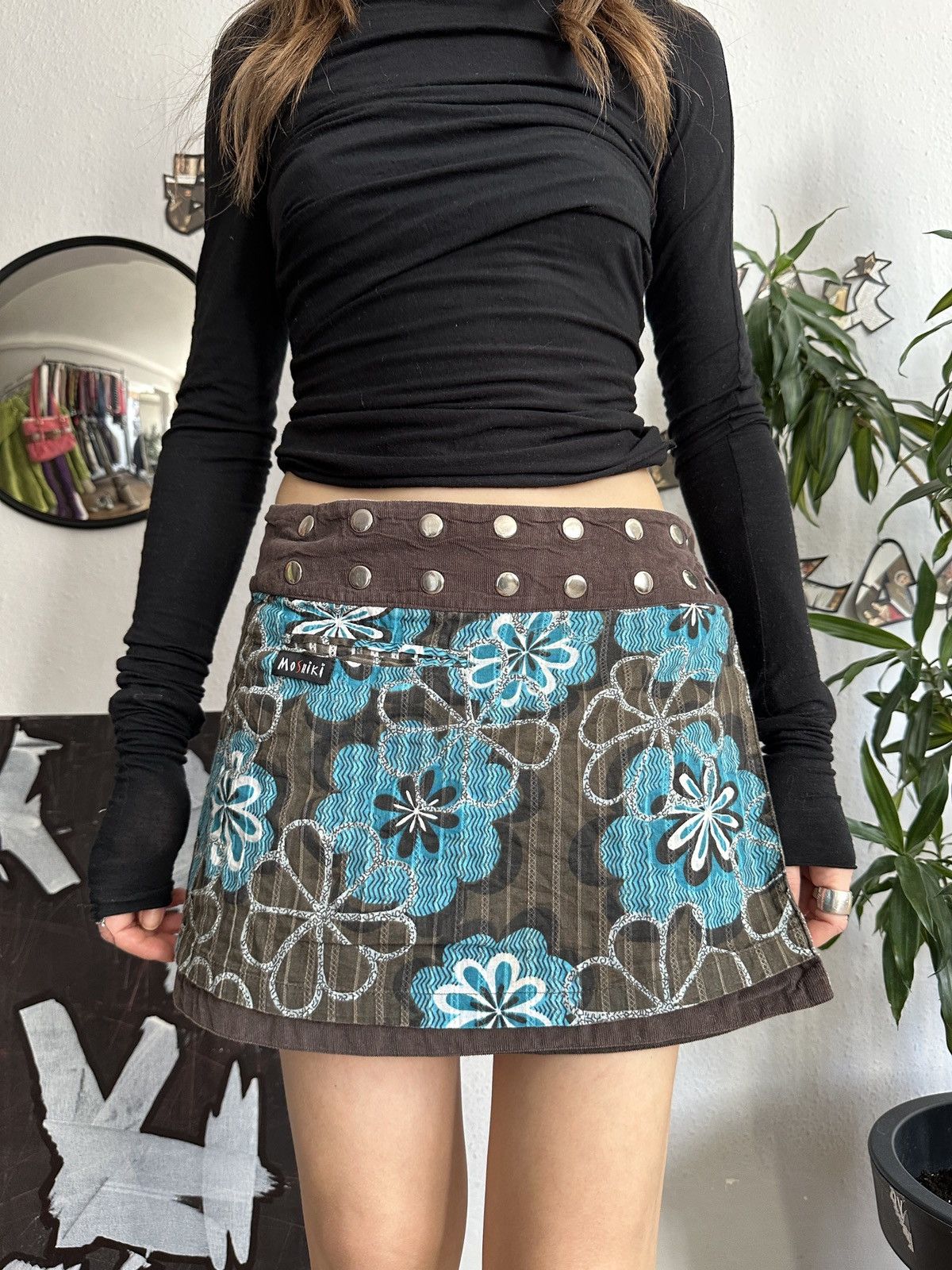 Japanese Brand × Vintage Vintage Reversible Moshiki Mini skirt Y2K Japanese Style Size 32" / US 10 / IT 46 - 12 Thumbnail