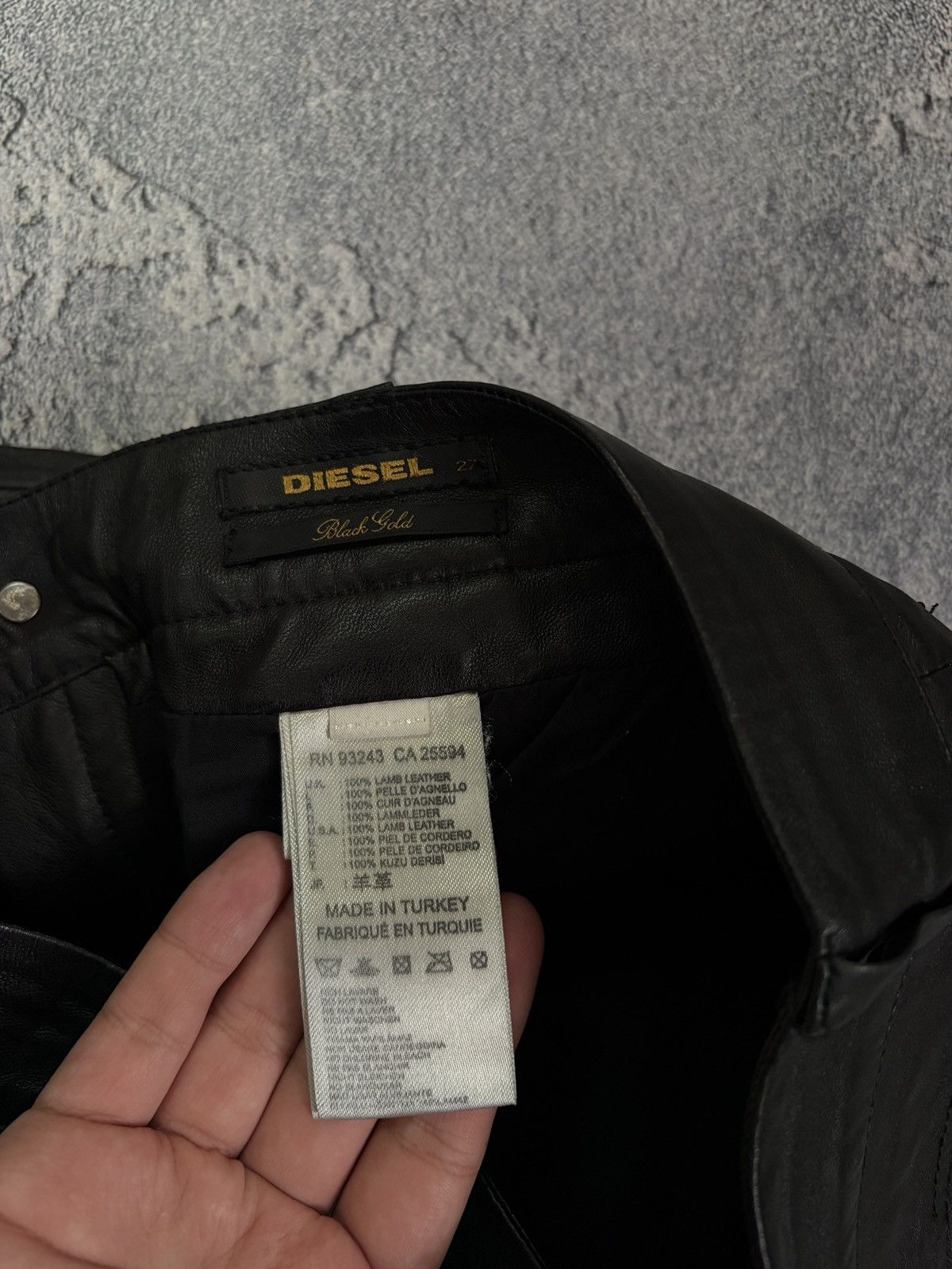 Diesel Black Gold Diesel Black Gold Lambskin Leather Pants Snap Detail 27 Size 27" / US 4 / IT 40 - 5 Thumbnail