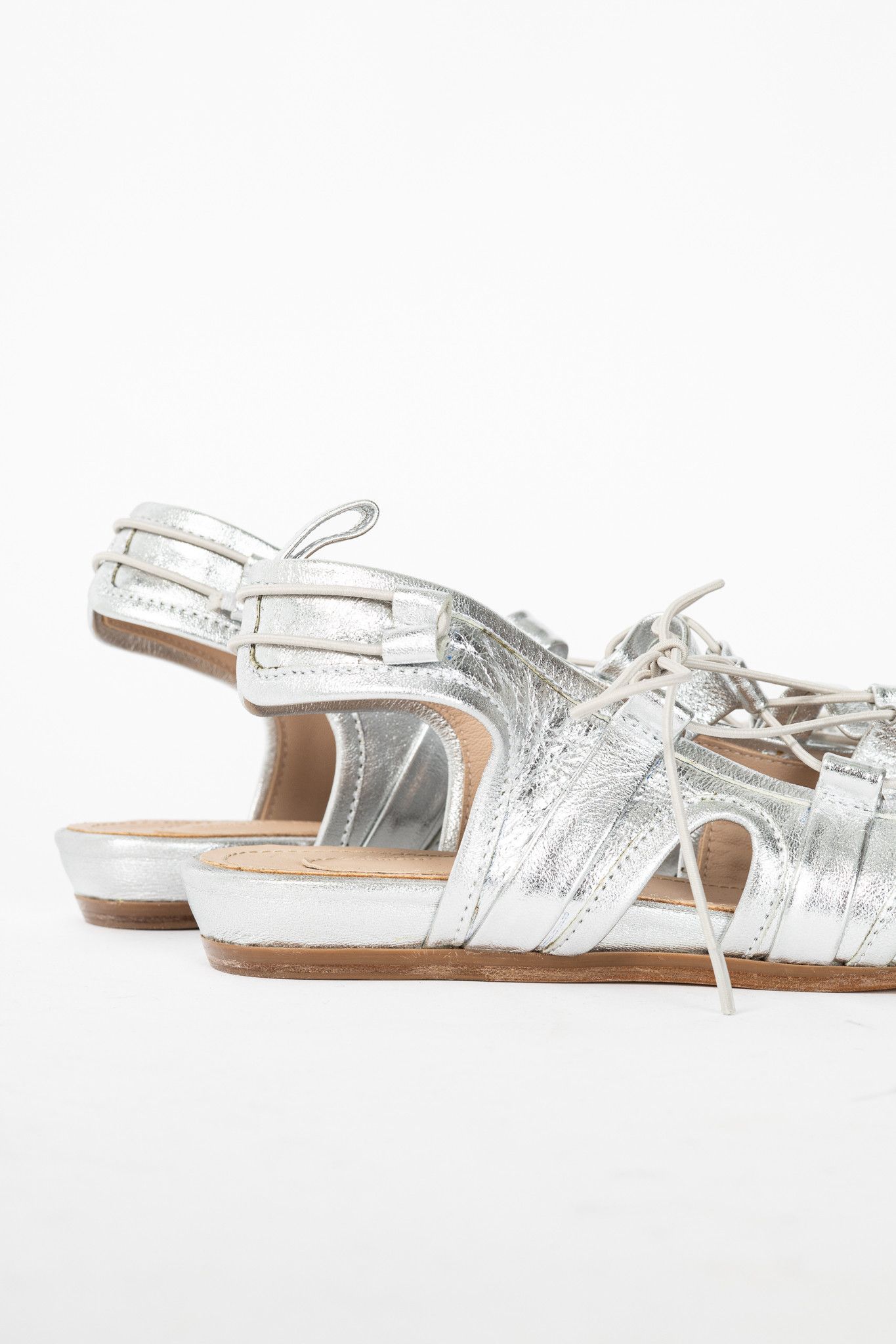 Simone Rocha Simone Rocha Silver Sporty Lace-Up Ballet Flats Size US 8.5 / IT 38.5 - 8 Thumbnail