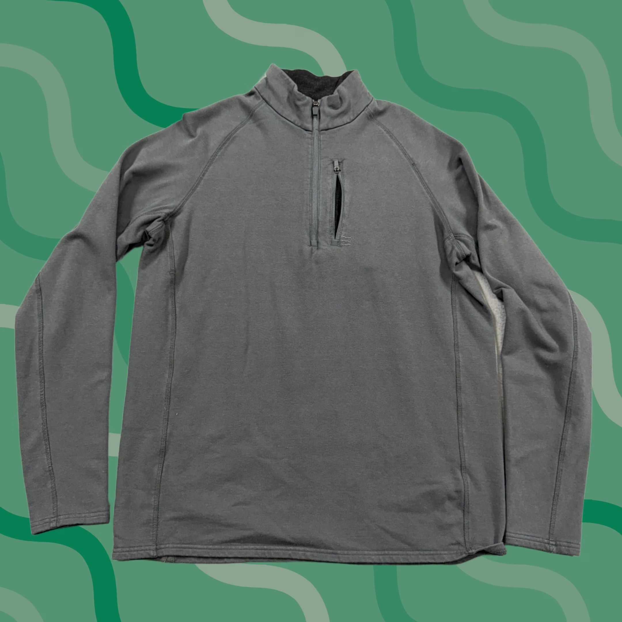 Vintage Free Fly Sweatshirt Mens M Gray 1/4 Zip Mock Neck Pullover Pockets Fleece Vintage? No Size US M / EU 48-50 / 2 - 1 Thumbnail