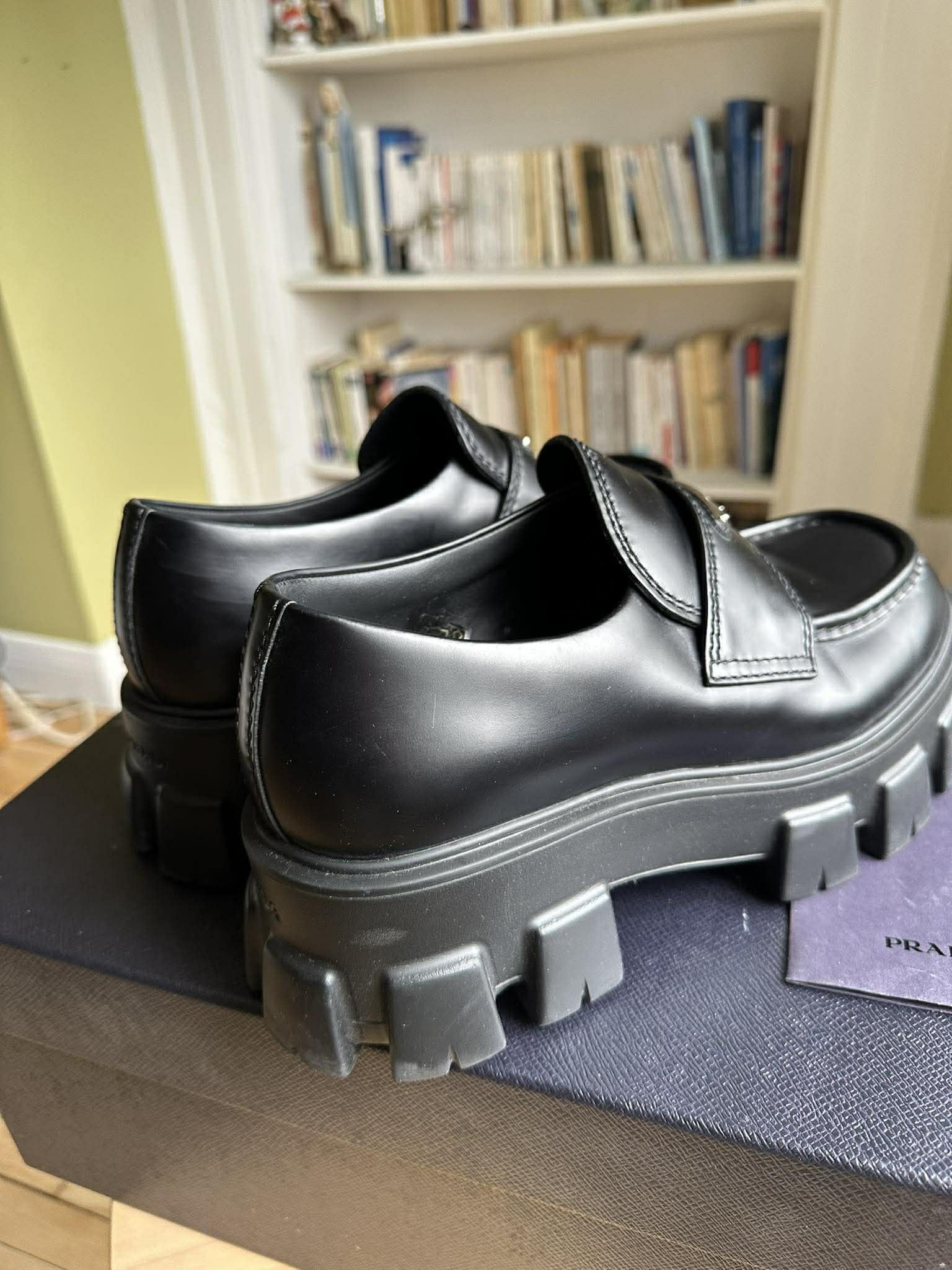 Prada Prada Monolith Brushed Leather Loafers Size US 7.5 / EU 40-41 - 10 Thumbnail