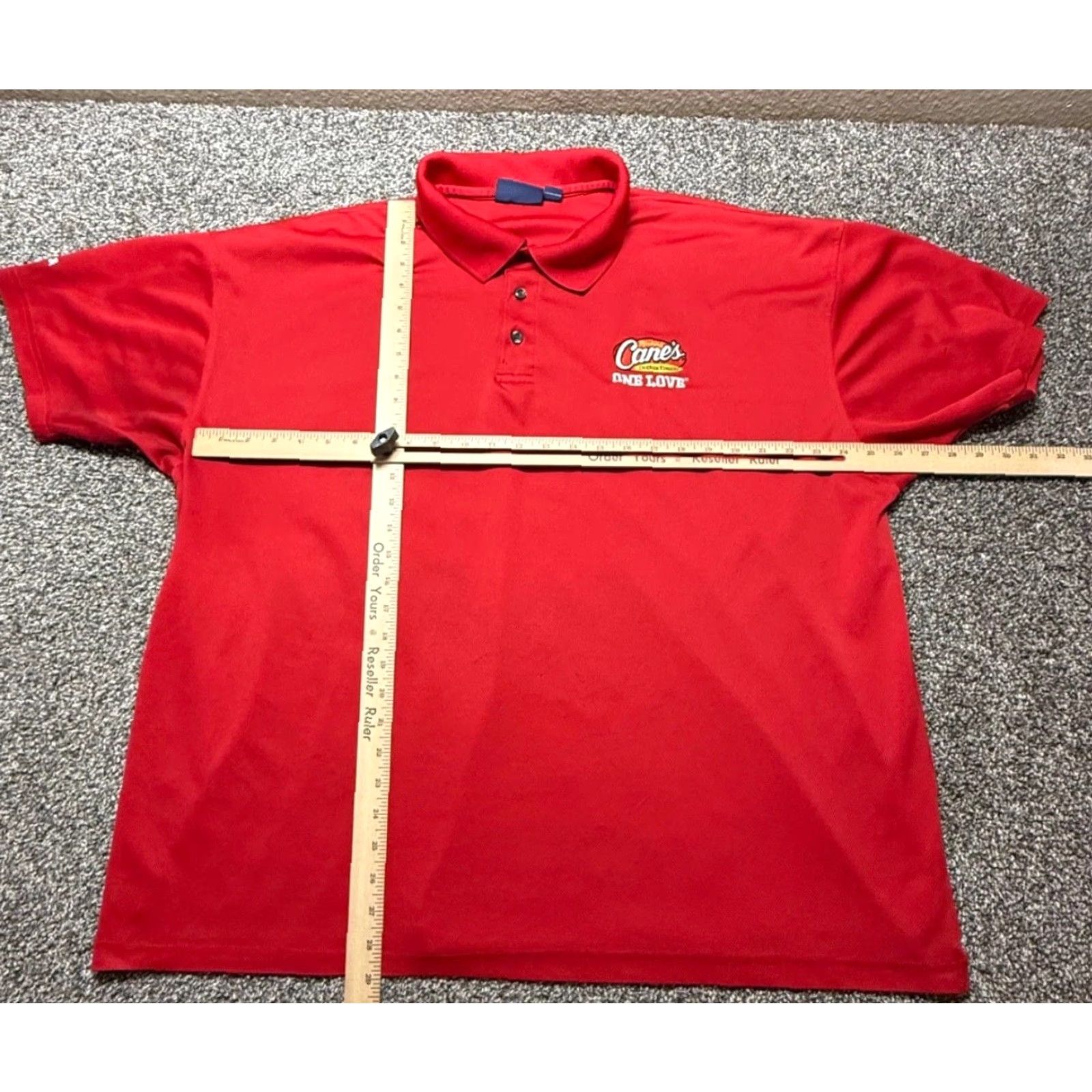 Vintage Raising Canes Employee Polo Shirt Mens 3XL Red Short Sleeve Work Uniform Shirt Mens 3XL Red Polo Shirt Size US XXL / EU 58 / 5 - 2 Thumbnail