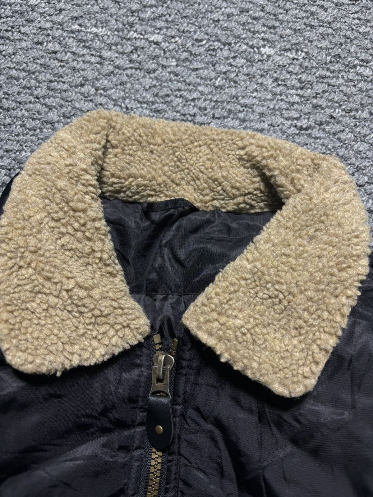 Japanese Brand Vintage Ma-1 Style Nylon Bomber Jacket Fur Collar Size US XL / EU 56 / 4 - 4 Thumbnail