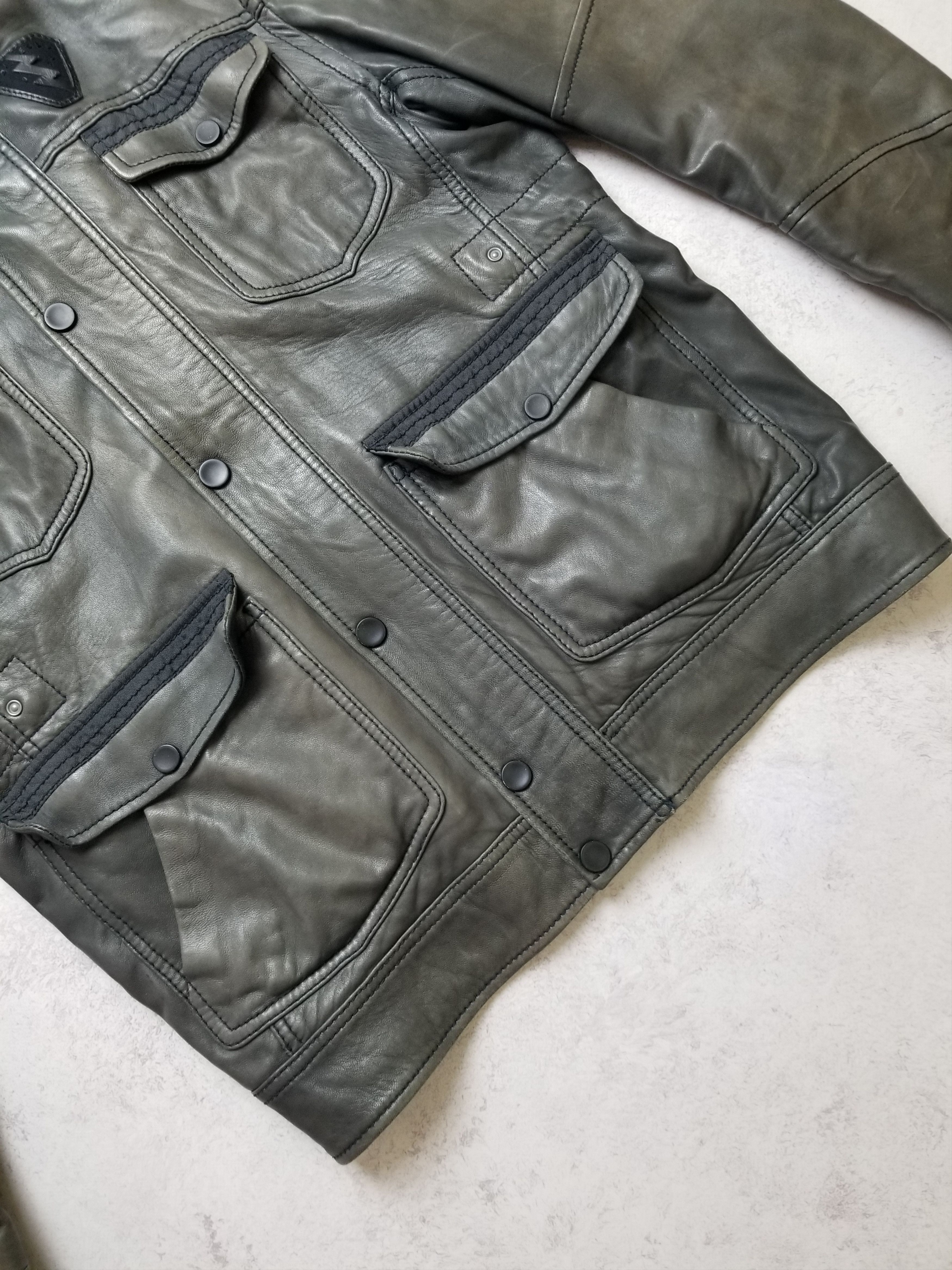 Diesel Diesel 100% Lamb Leather Biker Moto Style Hoodie Jacket Size US L / EU 52-54 / 3 - 18 Thumbnail