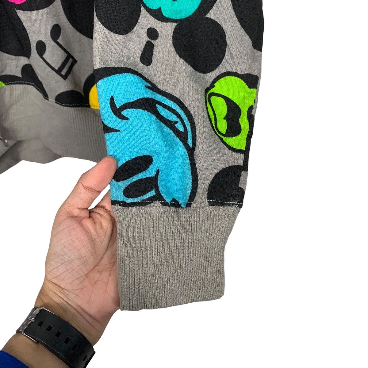 Disney Disney Resort Mickey Minnie Overprint Zipper Hoodie Size US L / EU 52-54 / 3 - 14 Thumbnail
