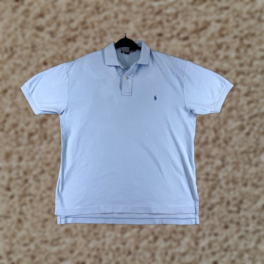 Polo Ralph Lauren Polo Ralph Lauren Shirt Mens Large Blue 100% Cotton Jersey Fabric Golf Golfer Size US L / EU 52-54 / 3 - 1 Thumbnail