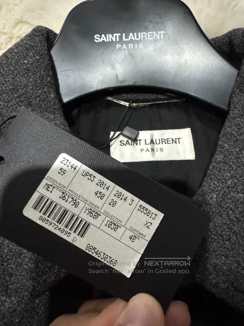 Saint Laurent Paris Saint Laurent Paris Gray Zebra Stripe Baseball Jacket Size US M / EU 48-50 / 2 - 3 Thumbnail