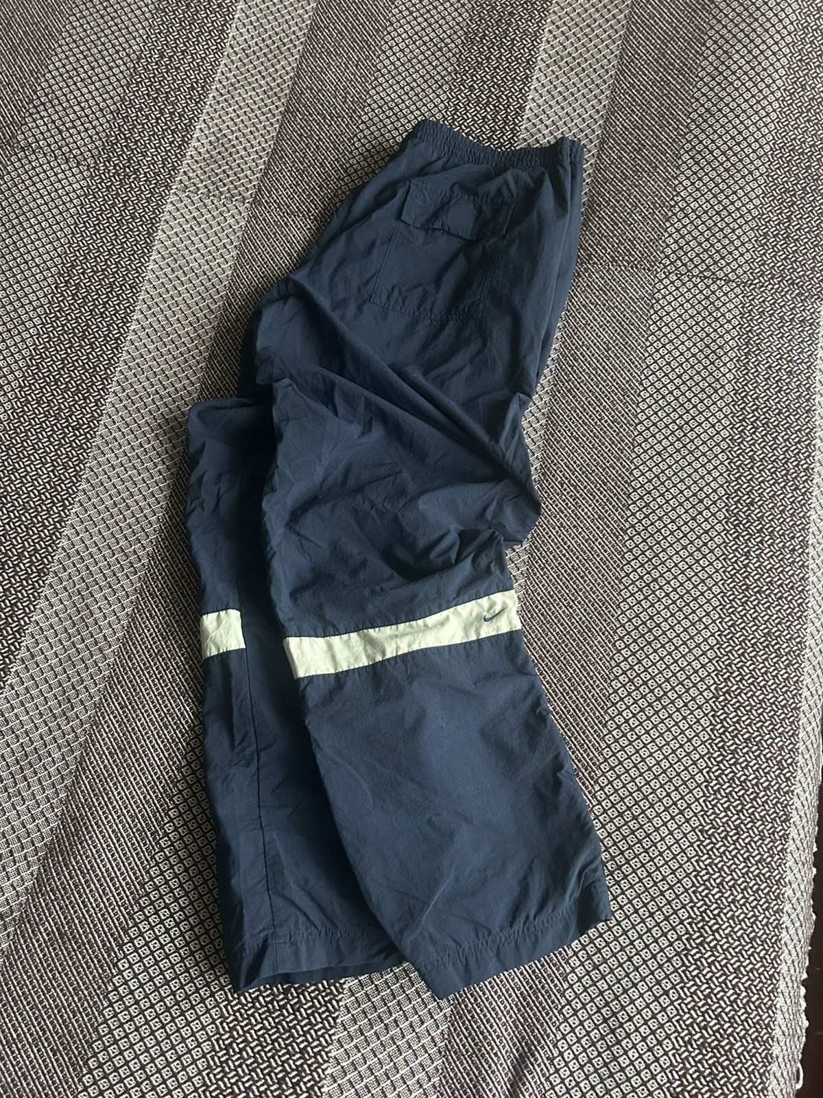 Nike Vintage 00s Nike Sportswear Mens Pants Blue Small Swoosh XL Size US 36 / EU 52 - 10 Thumbnail