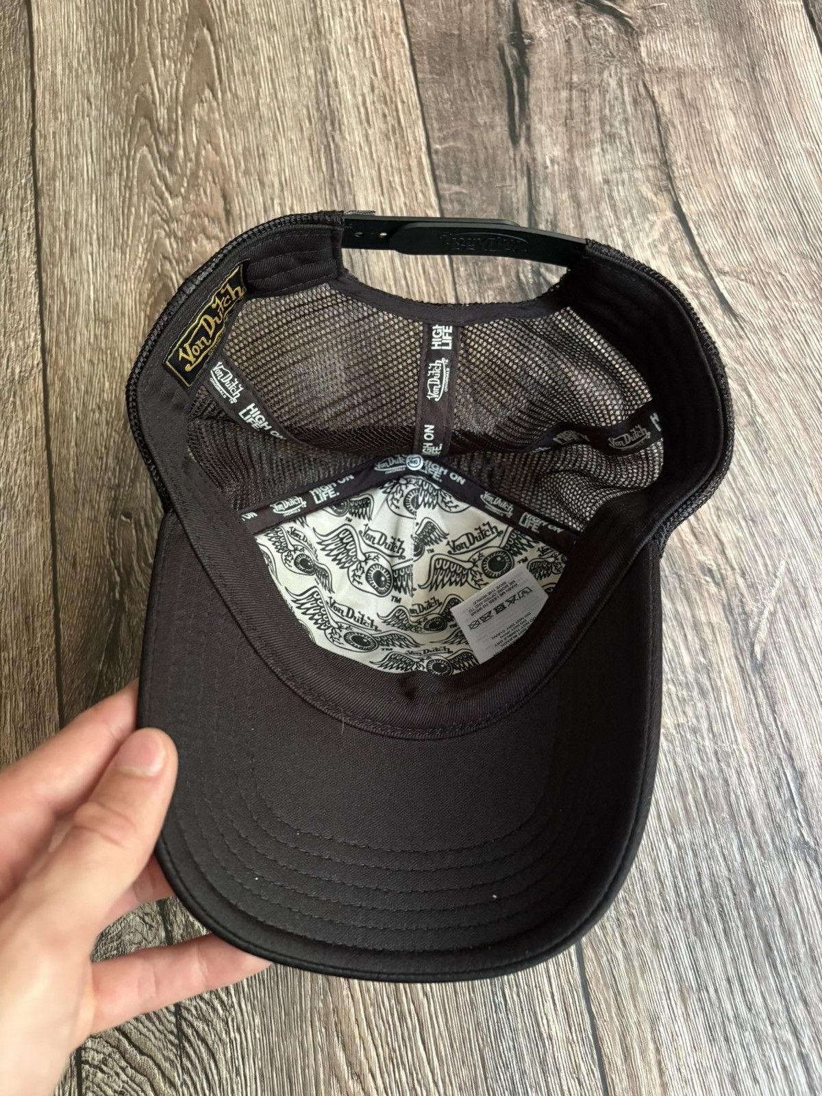 Von Dutch Von Dutch Trucker Hat Black White Flying Eyeball Cap Size ONE SIZE - 7 Thumbnail