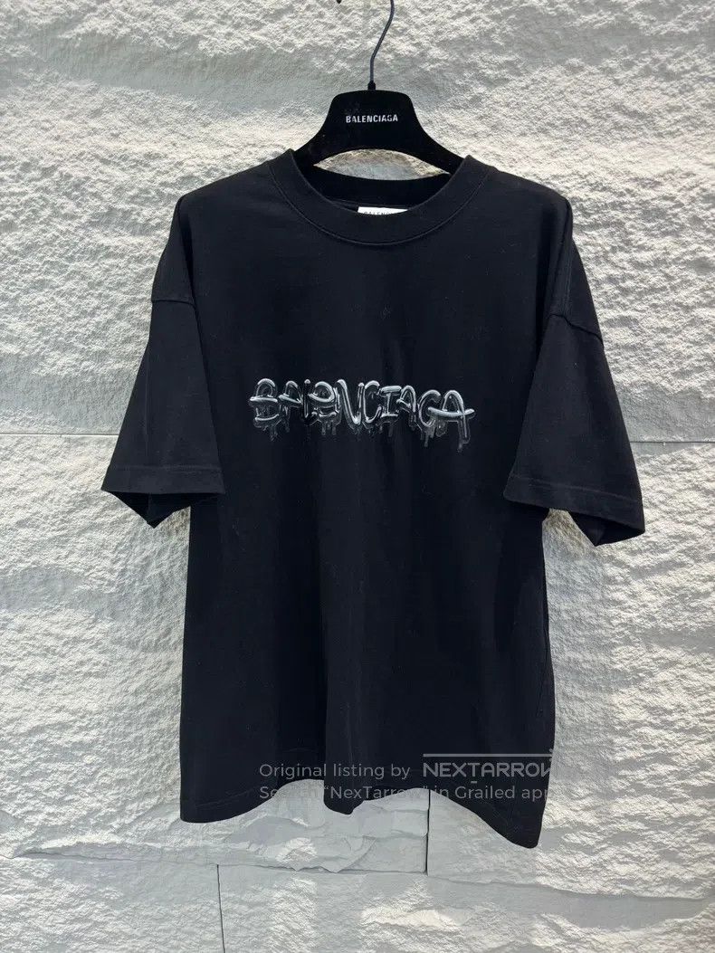 Balenciaga Balenciaga Jellyfish Graffiti Logo Letter Printed Short Sl Size US M / EU 48-50 / 2 - 1 Thumbnail