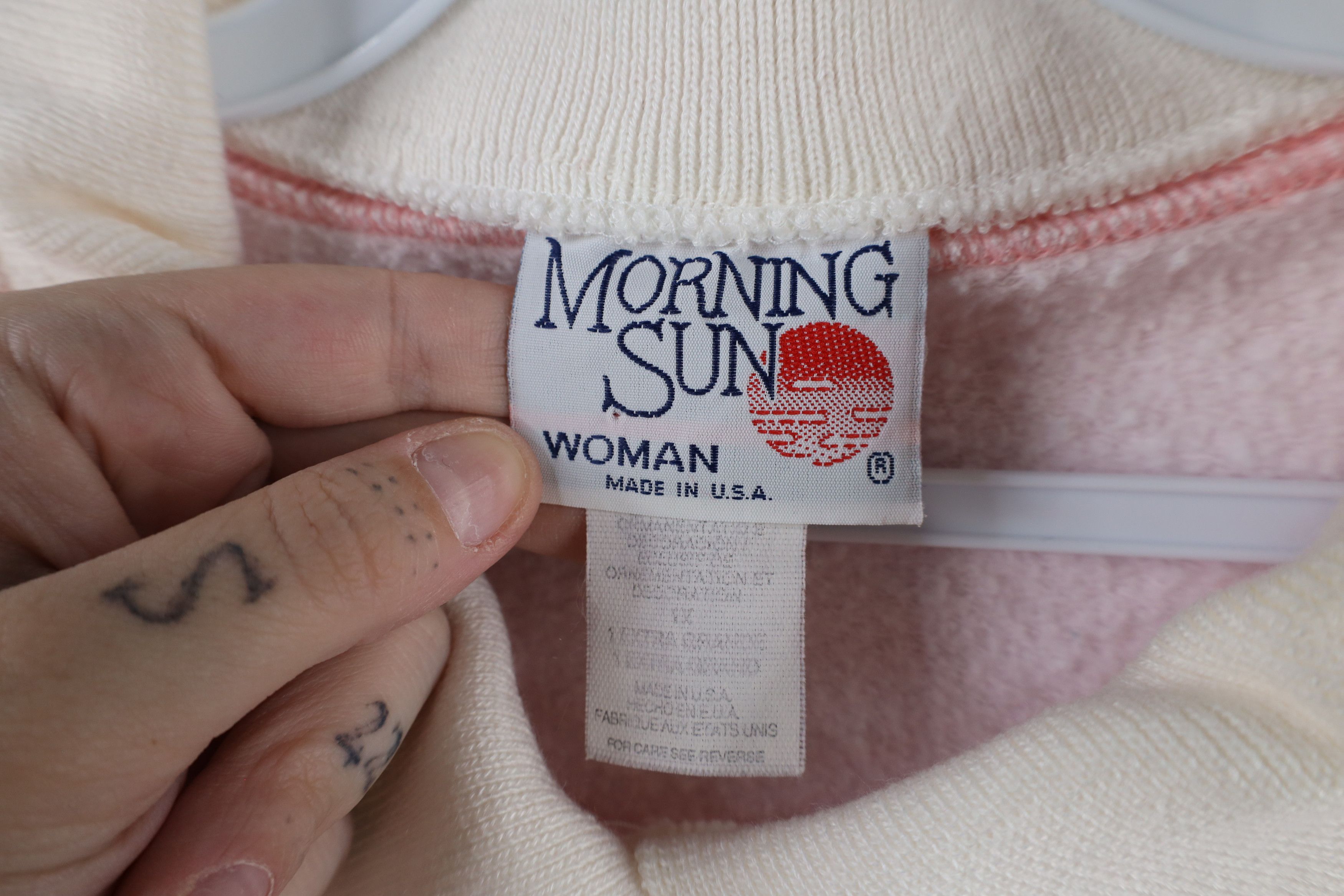 Vintage Vintage 90s Streetwear Flower Collared Sweatshirt Pink USA Size XL / US 12-14 / IT 48-50 - 11 Thumbnail