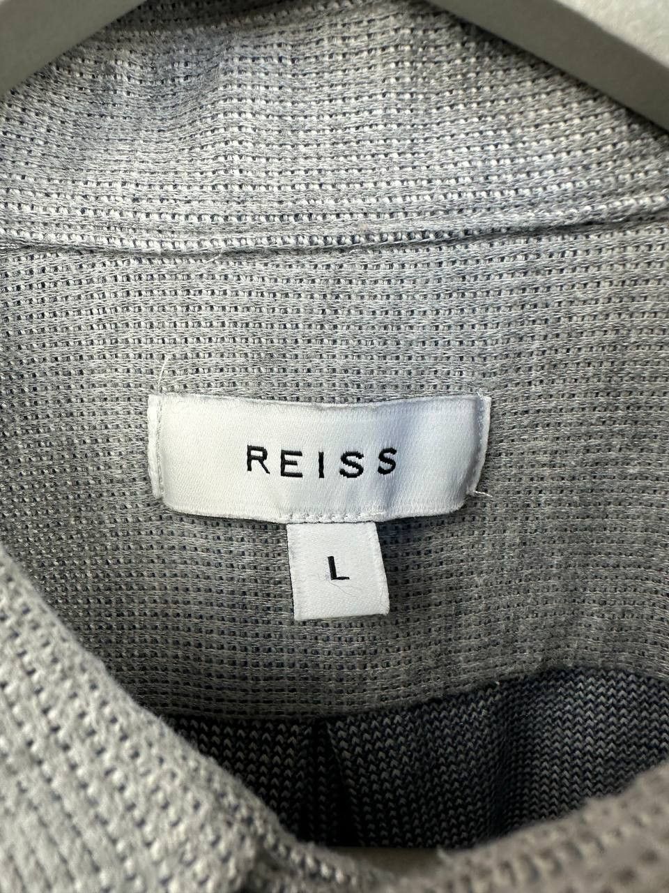 Reiss REISS Scott Jersey Overshirt Button Up Shirt Gray LS Size US L / EU 52-54 / 3 - 11 Thumbnail