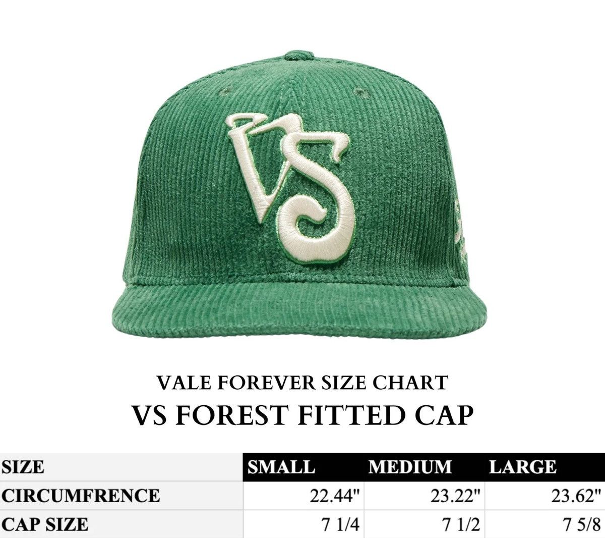 Vale Vale Forest Fitted Cap Size 7 1/2 Size ONE SIZE - 5 Thumbnail