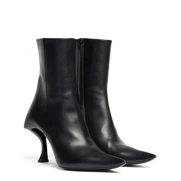 Balenciaga o1y0625 Leather Ankle Boots in Black Size US 11 / IT 41 - 4 Thumbnail