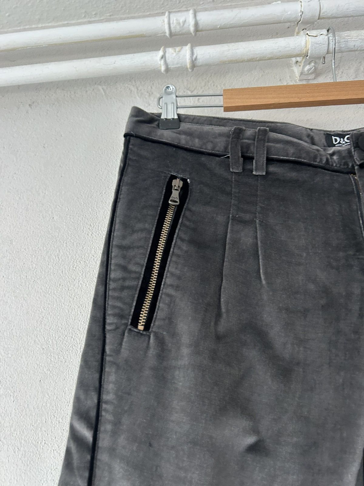 Dolce & Gabbana Moto-Inspired Velvet Pants with Quilted Knees - Size 50 Size US 34 / EU 50 - 7 Thumbnail