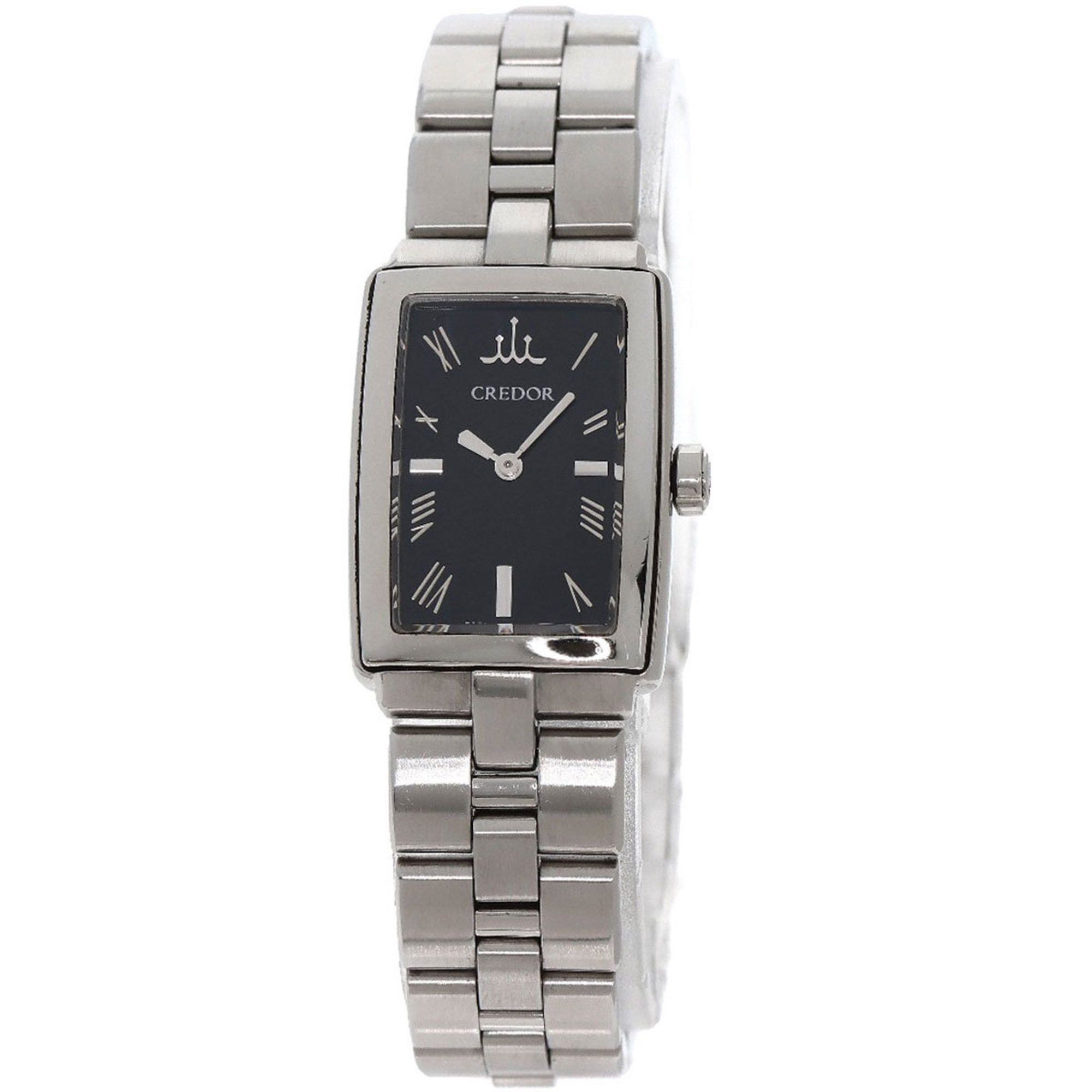 image of Seiko 5A70-0Ad0 Credor Signo Aqua Gswe975 Watch Stainless Steel/ss Ladies Seiko in Black, Women's