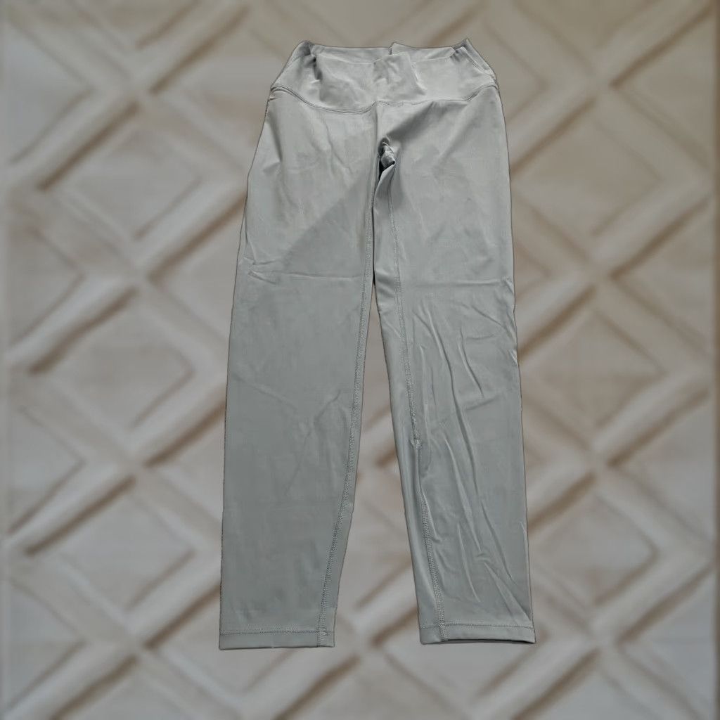 VINTAGE Lululemon Active Compression Leggings Womens 10 Gray Athletic Gym Yoga 25x25.5