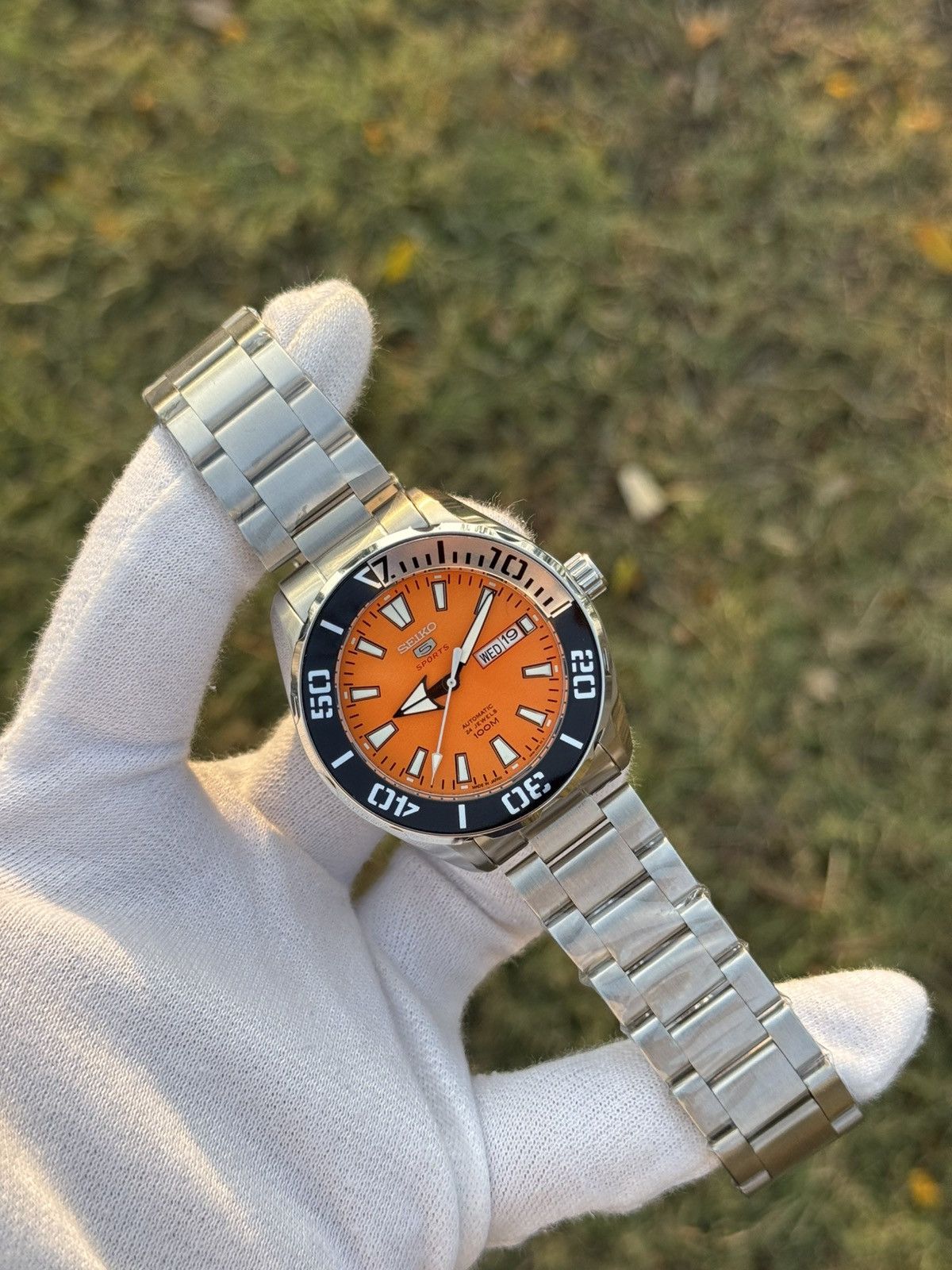 Seiko Seiko 5 Sports – black Diver Bezel– Automatic men watch Size 38 - 12 Thumbnail