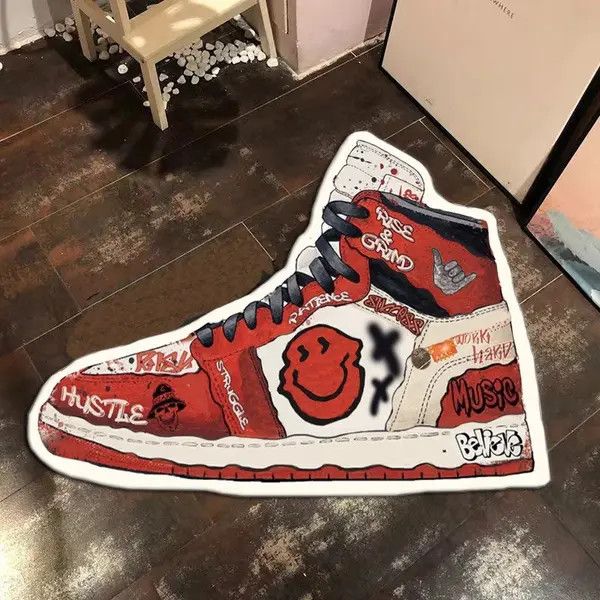 VIBE Handmade Sneaker Carpet Rug Bedroom Decoration Size ONE SIZE - 1 Thumbnail