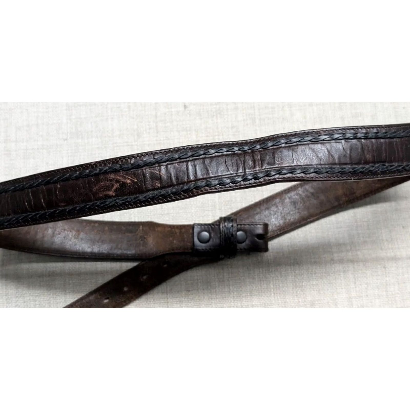Vintage VINTAGE RESISTOL buckle belt WESTERN leather 40 cowhide RANGER tapered cowboy Size 40 - 2 Thumbnail
