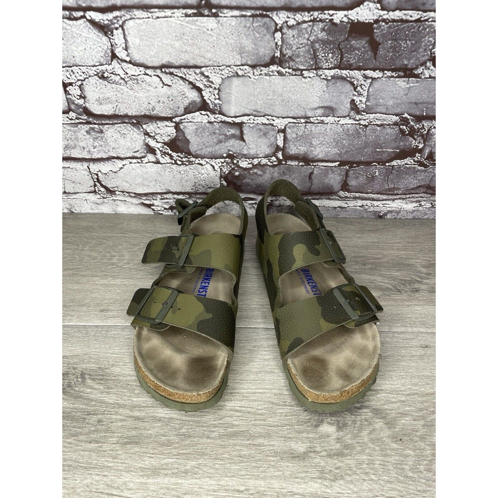 Birkenstock Birkenstock Milano Army Green Leather Ankle Strap Sandals Wo Size US 6.5 / IT 36.5 - 20 Thumbnail