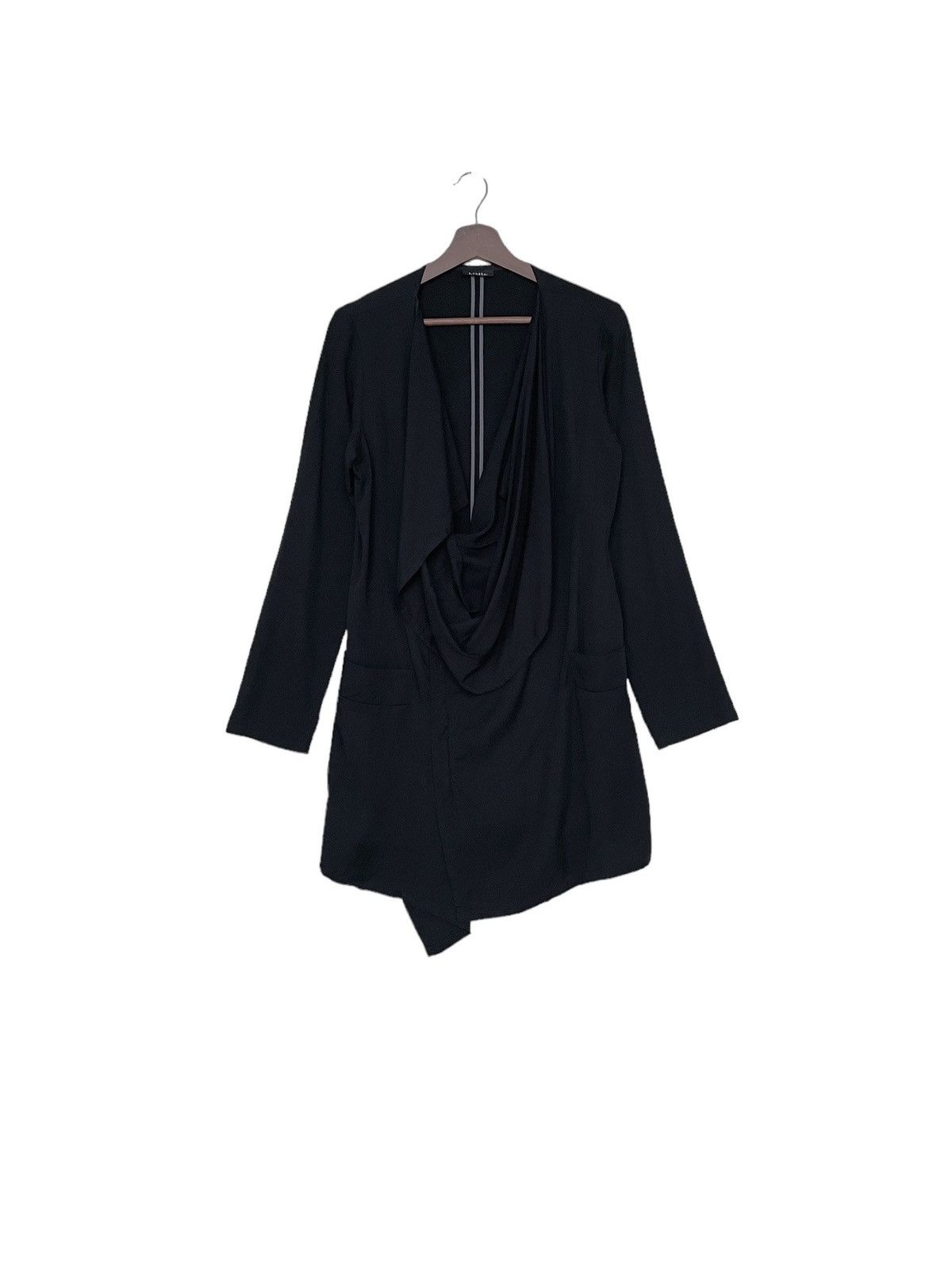 Japanese Brand × Limi Feu Vintage Japanese Brand Black Draped Dress 2000s Size M / US 6-8 / IT 42-44 - 1 Thumbnail
