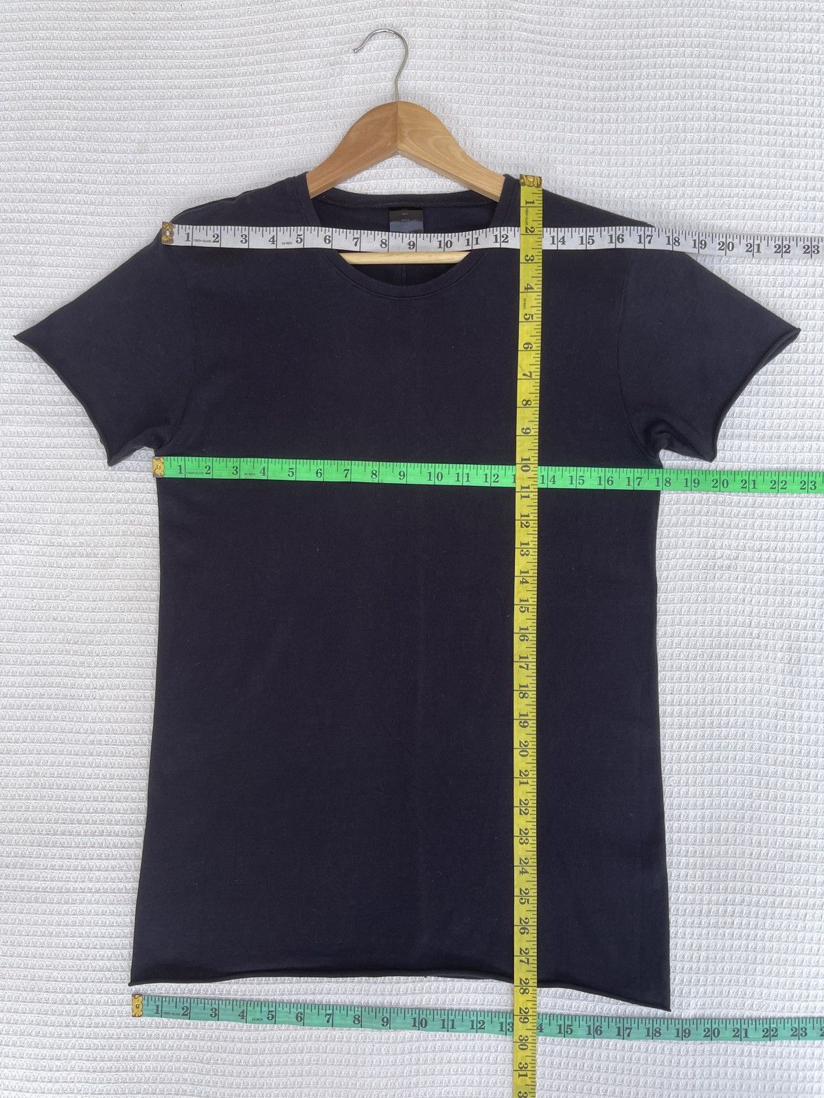 wjk Last Drop🔥WJK Japanese Avant Garde Cut Edge Basic Plain Tee Size US M / EU 48-50 / 2 - 12 Thumbnail