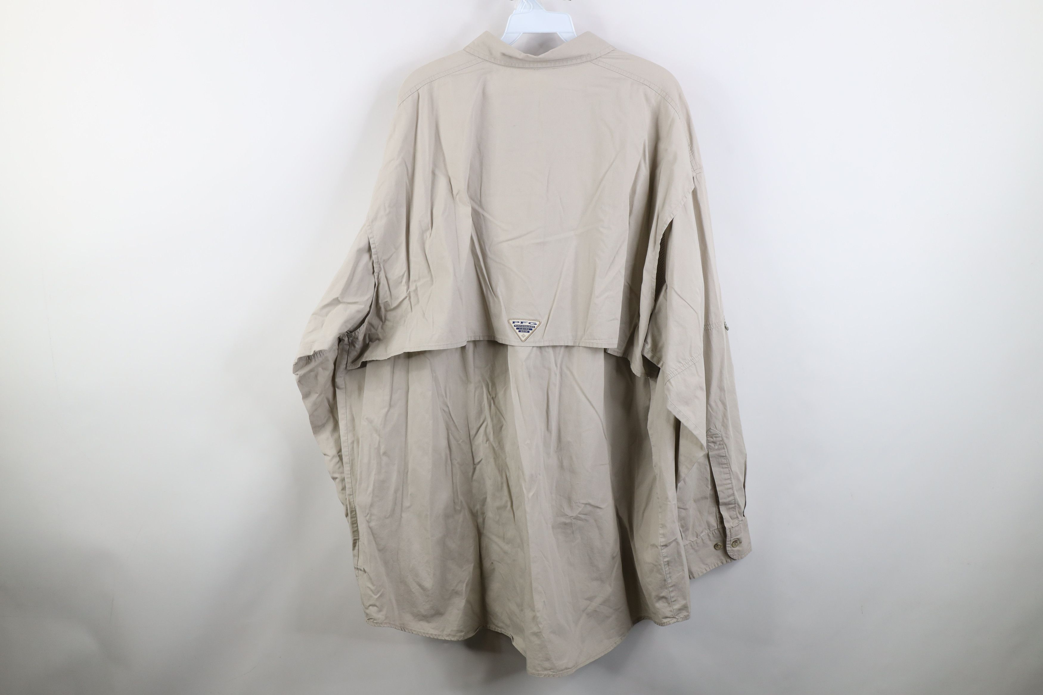 Columbia Columbia PFG Spell Vented Collared Button Shirt Beige Tan Size US XXL / EU 58 / 5 - 12 Thumbnail