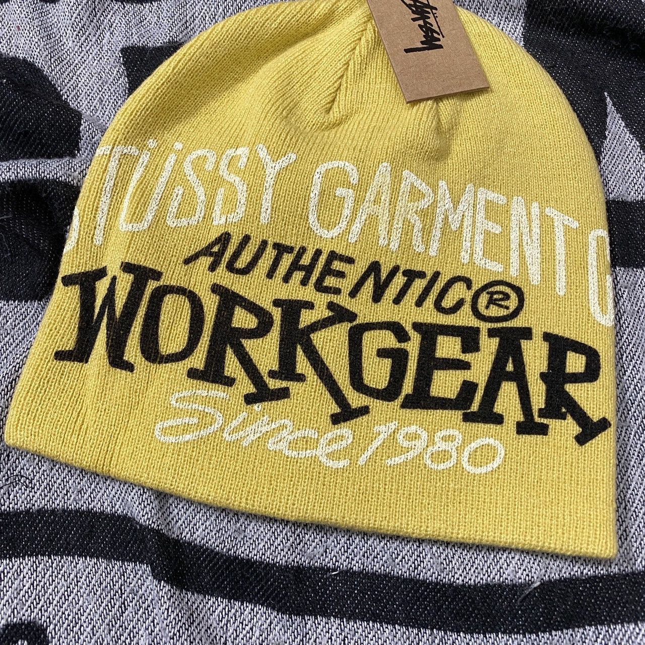 Stussy STUSSY WORKGEAR SKULLCAP BEANIE HAT • MUSTARD Size ONE SIZE - 2 Thumbnail
