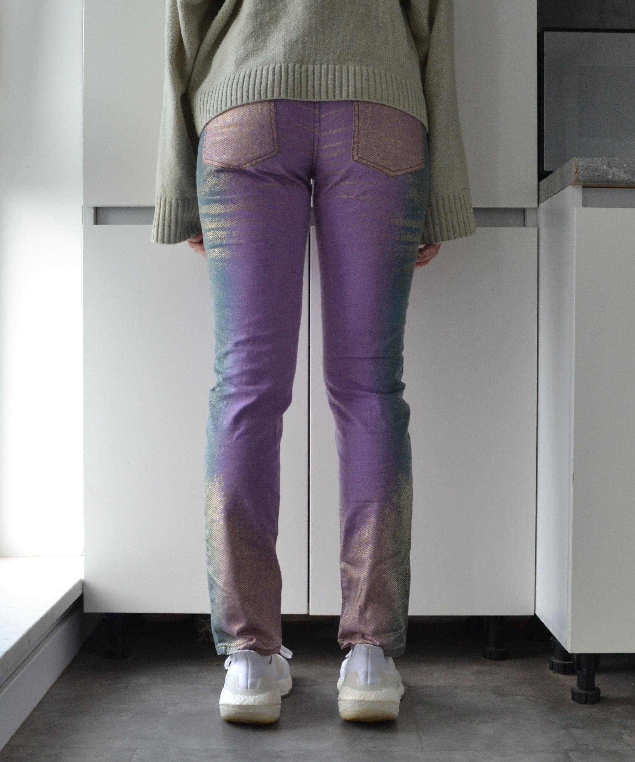 Just Cavalli Roberto Cavalli Jeans Pants Printed y2k Print 90s Purple Size 28" / US 6 / IT 42 - 3 Thumbnail