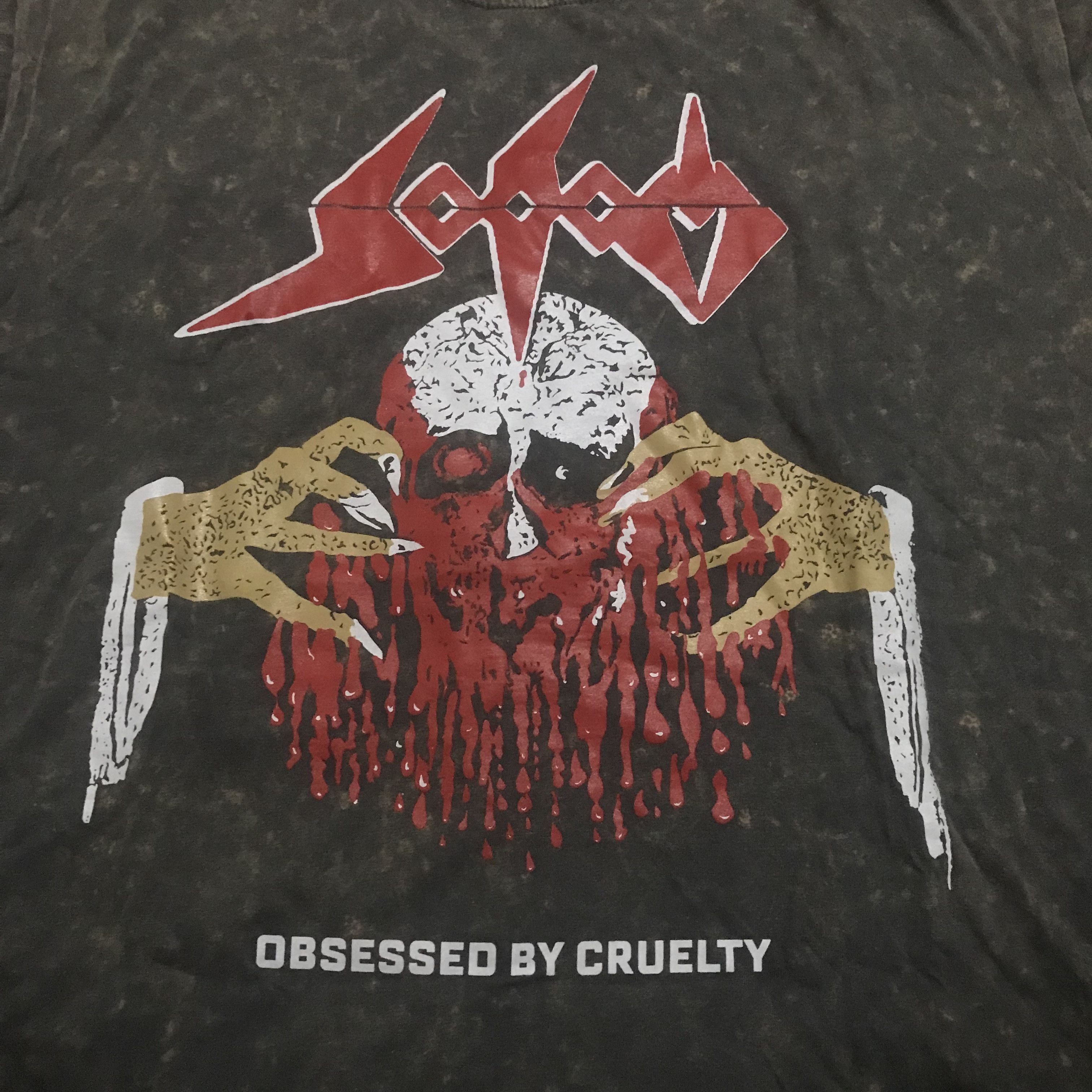 Band Tees Sodom obsessed by cruelty acid wash band tees Size US XL / EU 56 / 4 - 3 Thumbnail