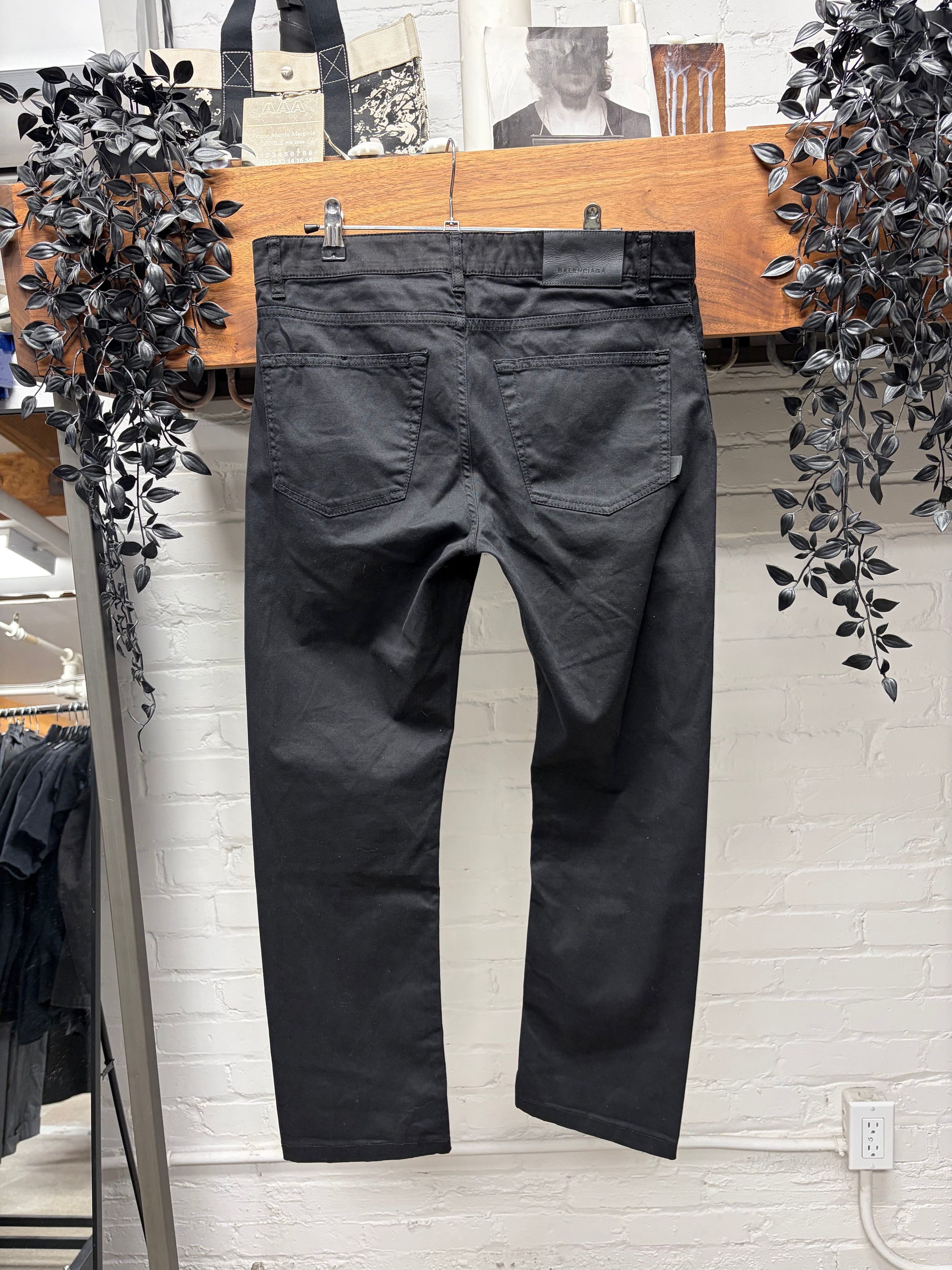 Balenciaga 2016 Balenciaga Black Slim Skinny Jeans Size US 30 / EU 46 - 4 Thumbnail