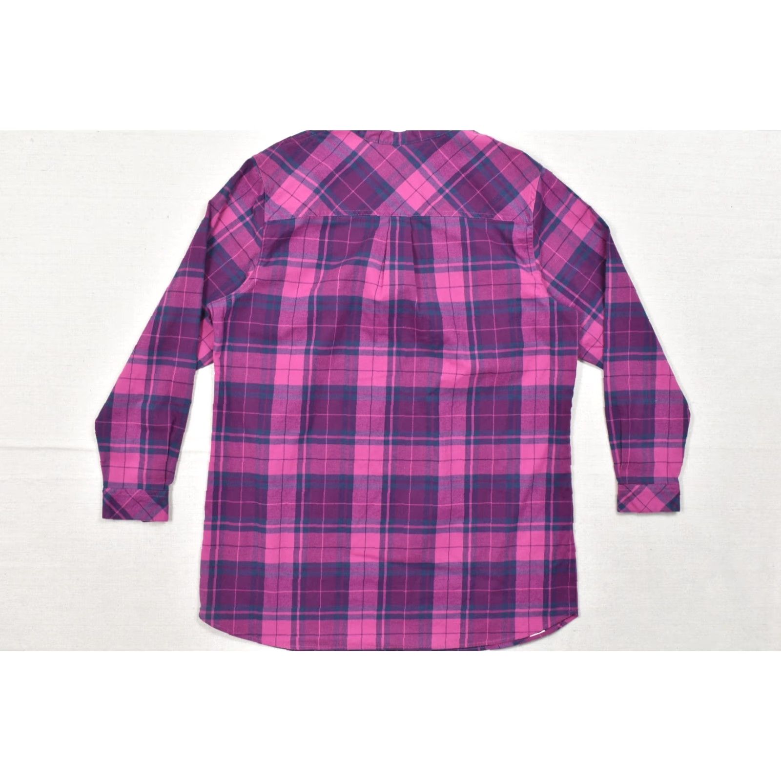 Vintage Cabela's Women's Shirt 2XL Purple Plaid Flannel Henley Tunic Button-Up Pockets Size XXL / US 16-18 / IT 52-54 - 3 Thumbnail