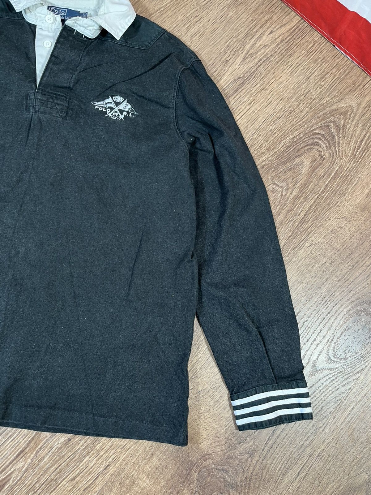 Polo Ralph Lauren × Rugby Ralph Lauren × Vintage Vintage Polo Ralph Lauren Rugby Shirt Size US L / EU 52-54 / 3 - 3 Thumbnail