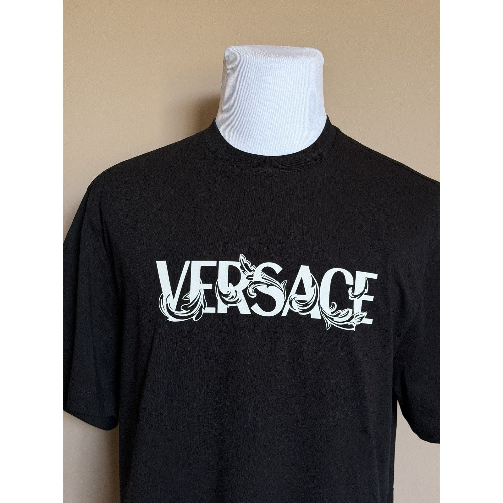 Versace Versace Print Cotton Jersey T-Shirt Black/White XL 1014427 Size US XL / EU 56 / 4 - 4 Thumbnail