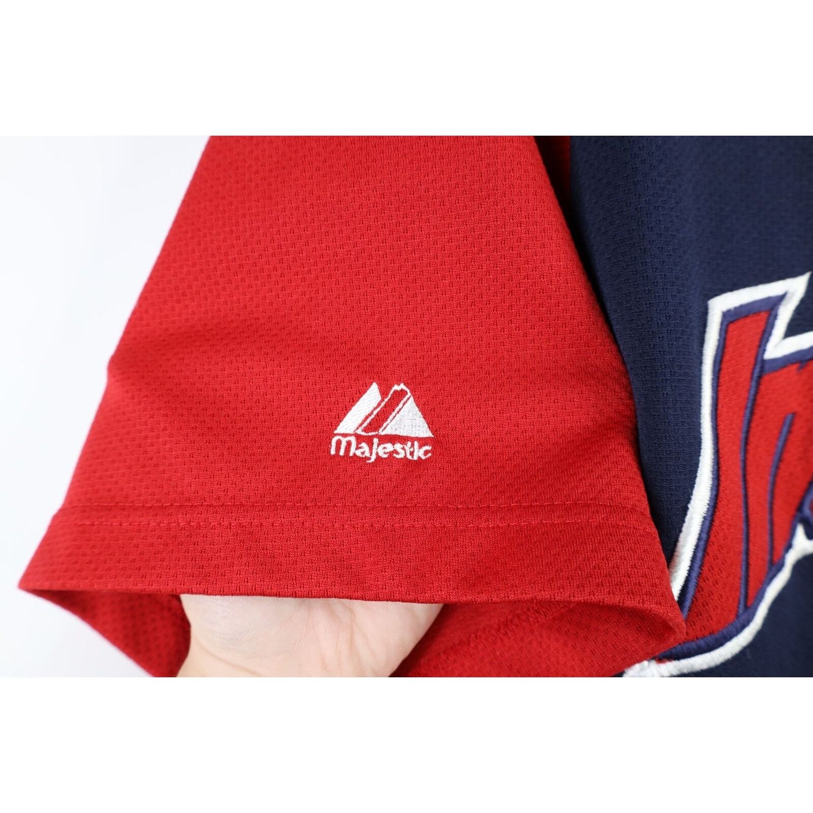 Majestic × Vintage Vintage 90s Majestic Cleveland Indians Baseball Jersey Size US L / EU 52-54 / 3 - 5 Thumbnail